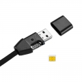 GPS lokátor ukrytý v USB kábli s diaľkovým audio záznamom okolia