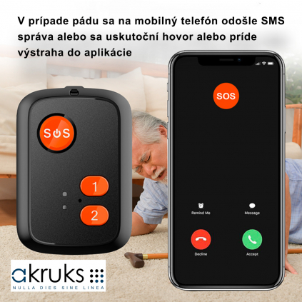 4G GPS inteligentný prívesok s SOS tlačidlom a krokomerom - AH50