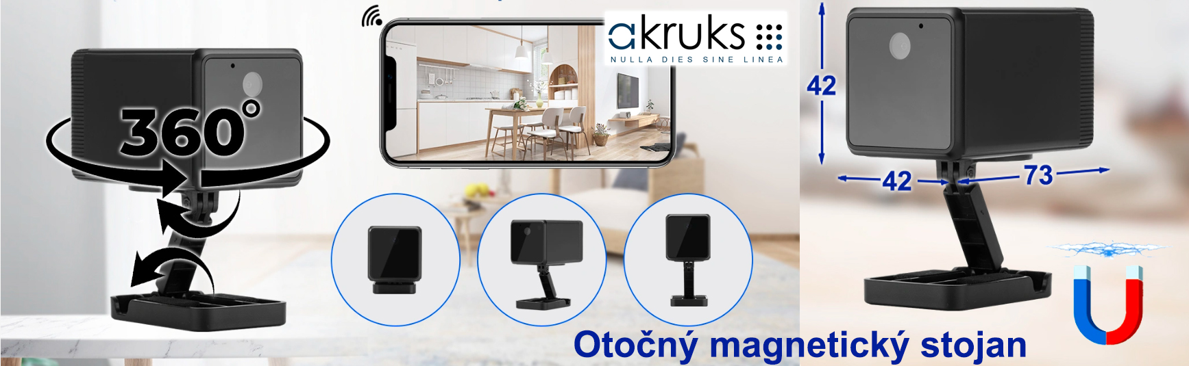 AKR-55D magnetický otočný 360 stupňov stojan